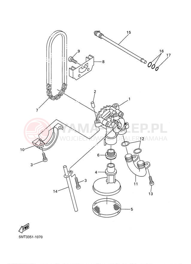 Schemat "Pompa olejowa" do Yamaha YZFR6 YZFR6P/YZFR6PC