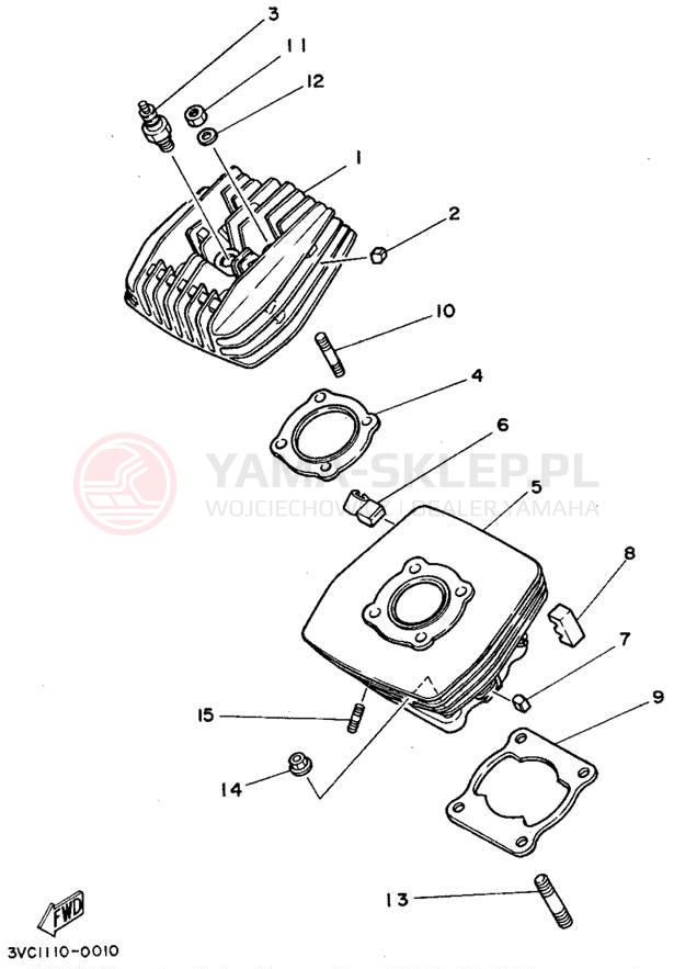 Schemat "cylinder" do Yamaha RT180E