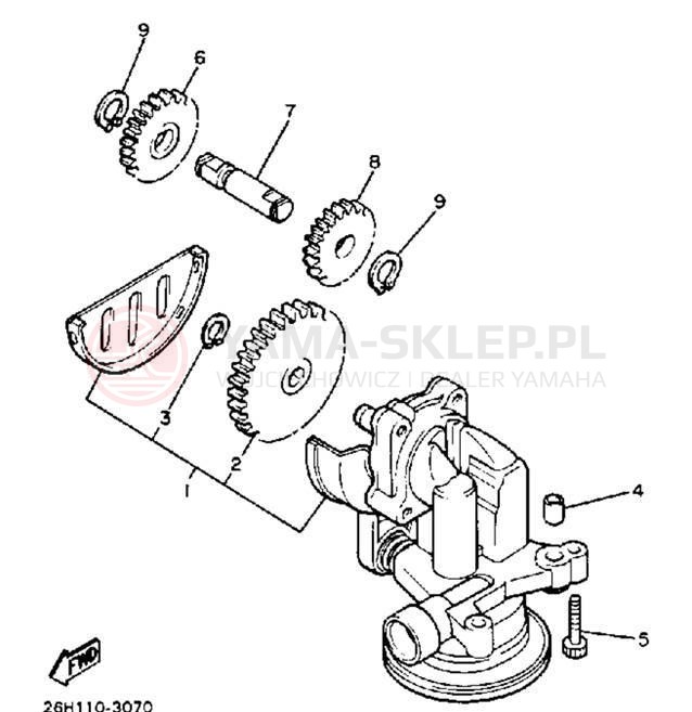 Schemat "Pompa olejowa" do Yamaha XVZ13DD/XVZ13DDC