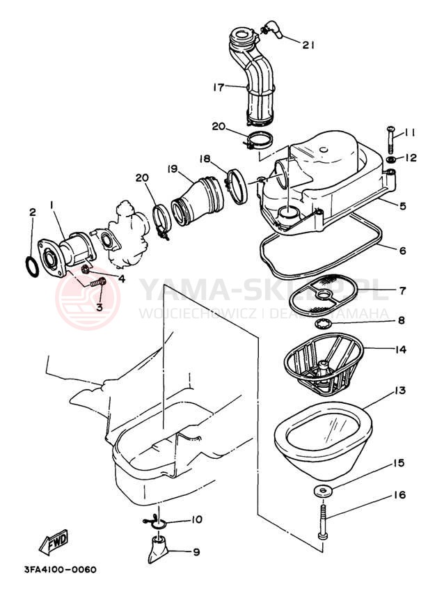 Schemat "Wtrysk paliwa" do Yamaha BREEZE YFA1J