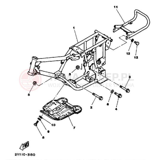 Schemat "rama" do Yamaha YT125L