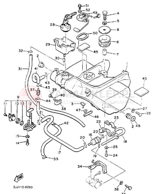 Schemat "zbiornik paliwa" do Yamaha XVZ13DD/XVZ13DDC