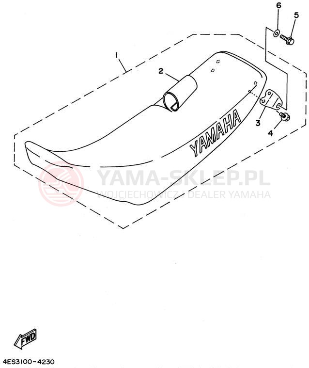 Schemat "siedzenie" do Yamaha YZ80H1