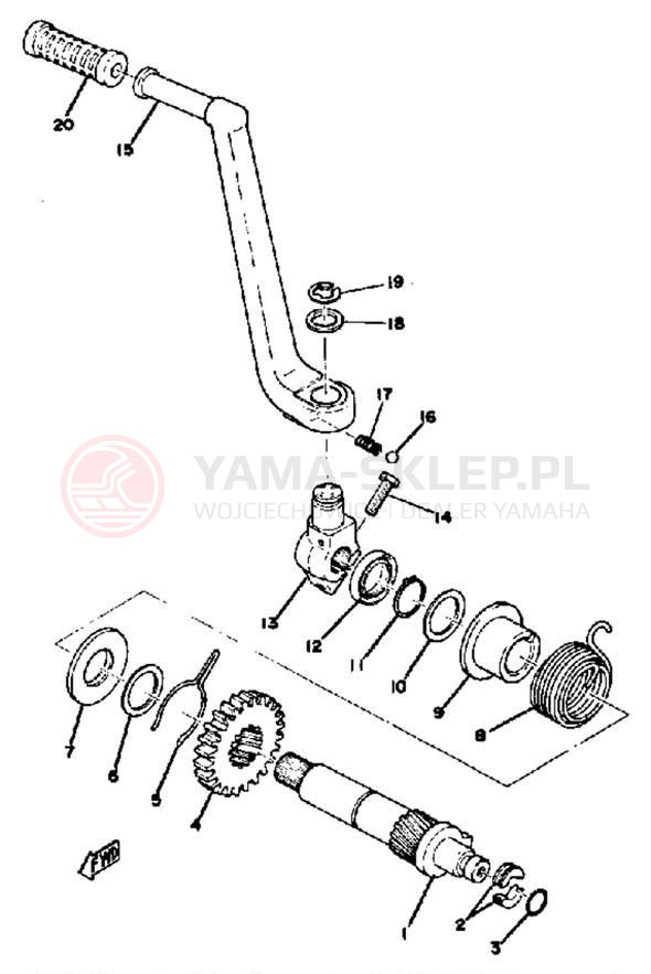 Schemat "kopniak" do Yamaha XS650C