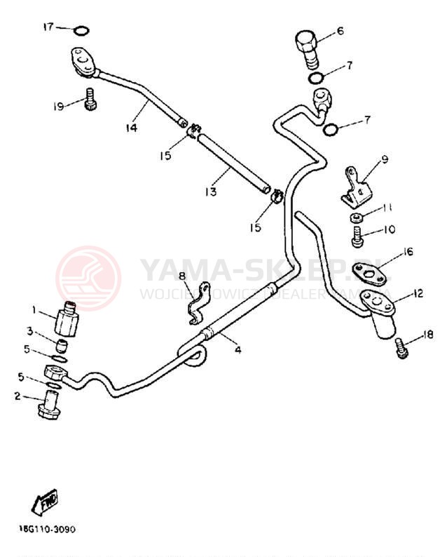 Schemat "Przewód olejowy" do Yamaha XJ650LK