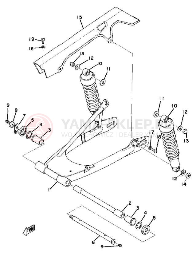 Schemat "wahacz" do Yamaha XS500D