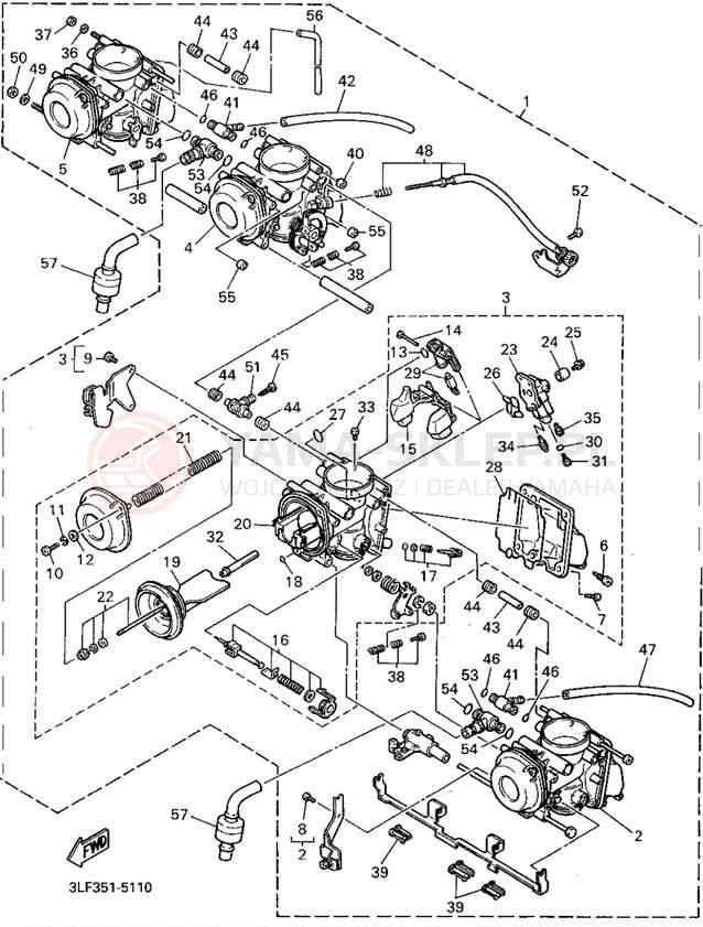 Schemat "Gaźnik" do Yamaha FZR1000G/FZR1000GC