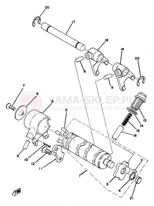 Schemat "Wodziki, automat" do Yamaha YZ80D