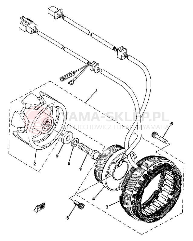 Schemat "Układ zapłonowy" do Yamaha XS400_2F