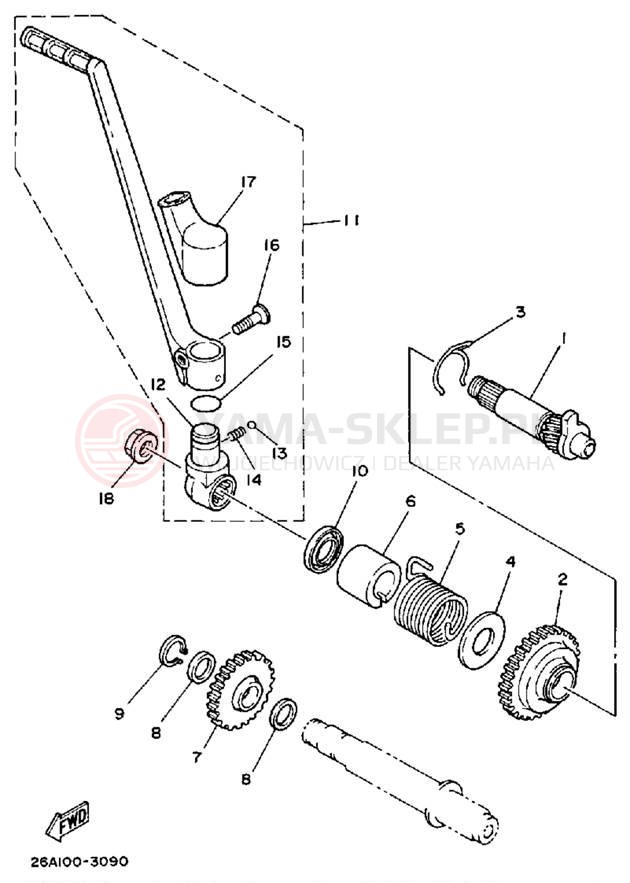 Schemat "rozrusznik" do Yamaha IT490L