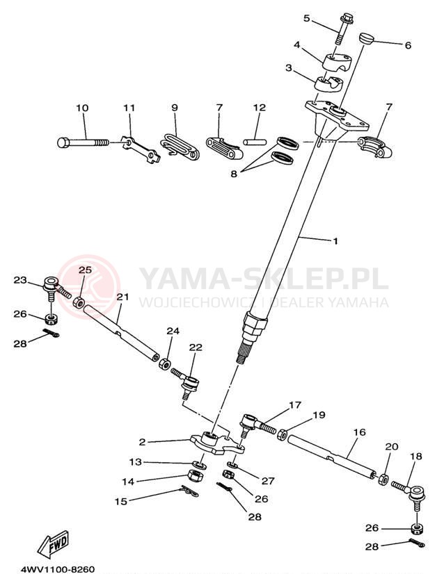 Schemat "Półki zawieszenia" do Yamaha GRIZZLY YFM600FWAK/YFM600FWAK