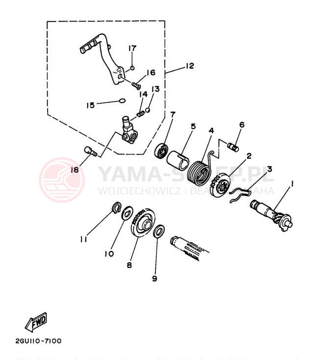 Schemat "rozrusznik" do Yamaha BANSHEE YFZ350K
