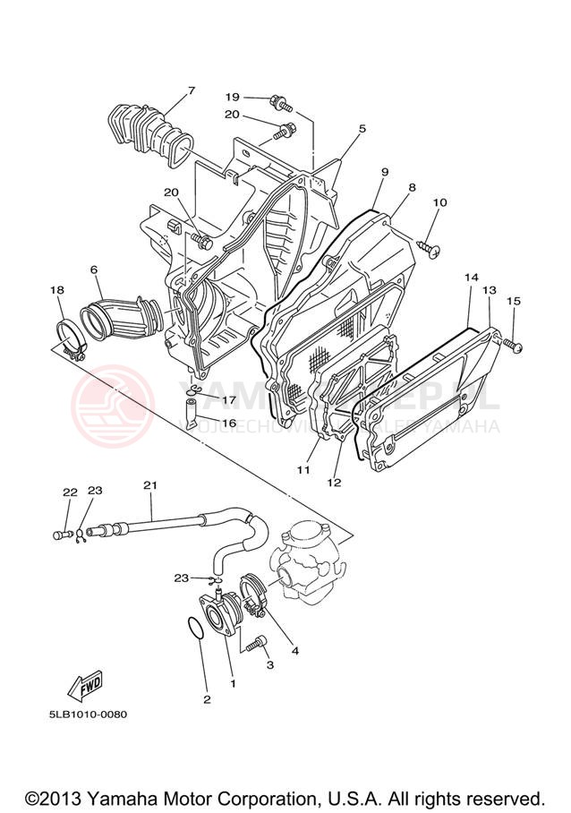 Schemat "Wtrysk paliwa" do Yamaha TW200 TW200V/TW200VC