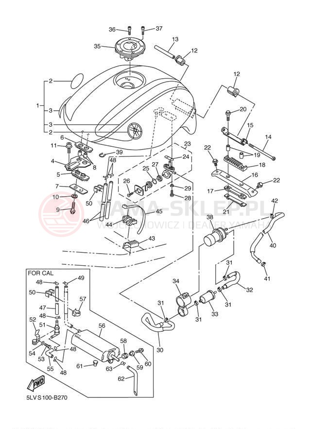 Schemat "zbiornik paliwa" do Yamaha FZ-1 FZS1S/FZS1SC