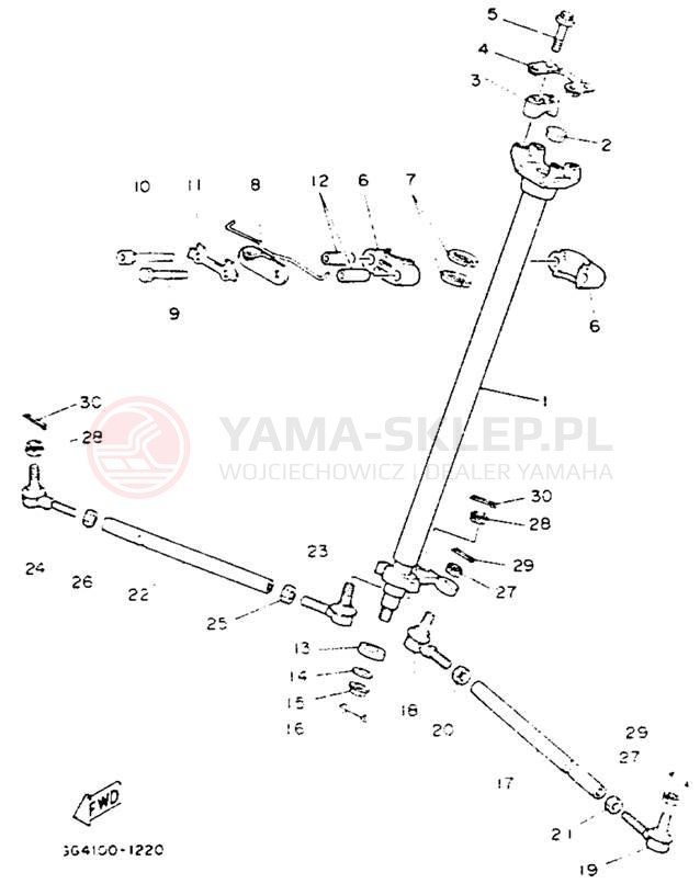 Schemat "Półki zawieszenia" do Yamaha BANSHEE YFZ350E_MN