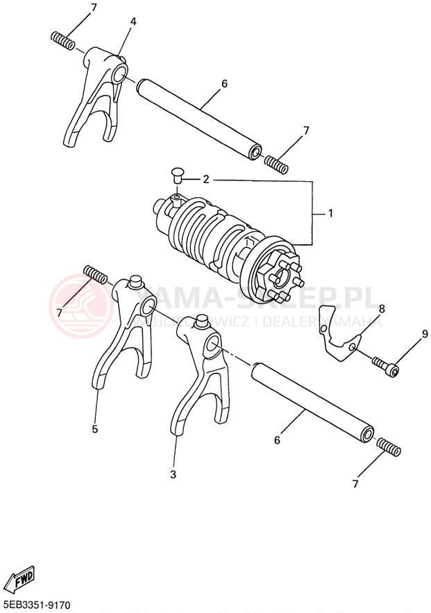 Schemat "Wodziki, automat" do Yamaha YZFR6 YZFR6NC/YZFR6N
