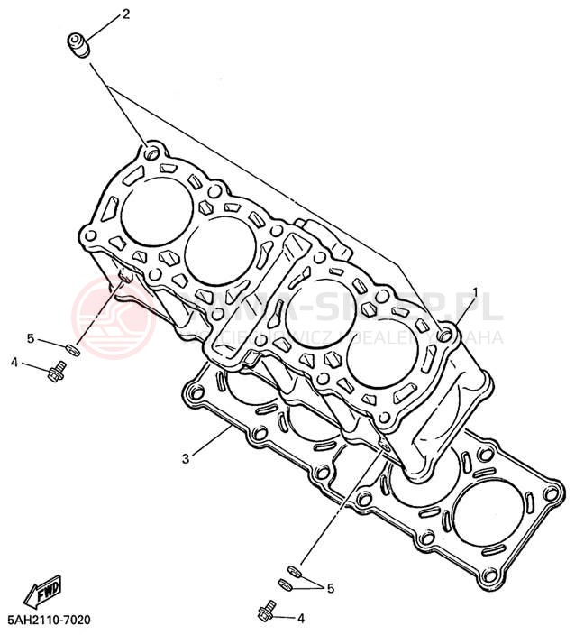 Schemat "cylinder" do Yamaha YZF600R YZF600RL/YZF600RLC