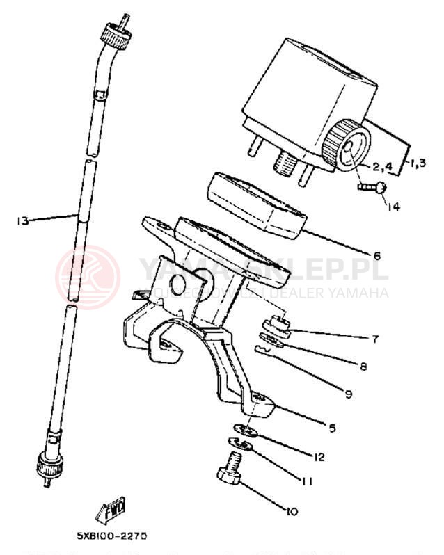 Schemat "licznik" do Yamaha IT175K