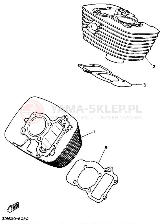 Schemat "cylinder" do Yamaha ROUTE 66 XV250WC/XV250W