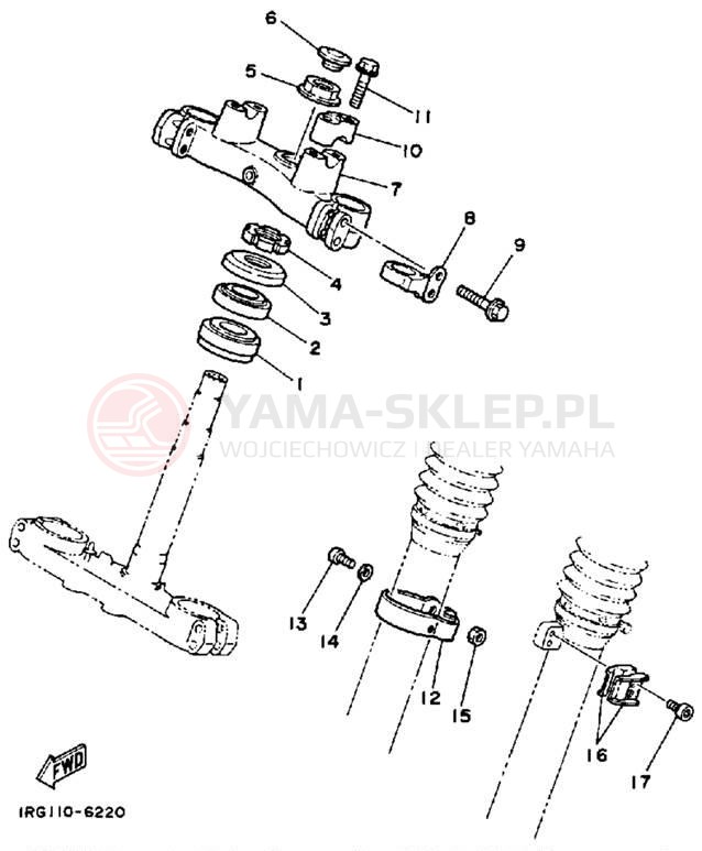 Schemat "Półki zawieszenia" do Yamaha TT350T