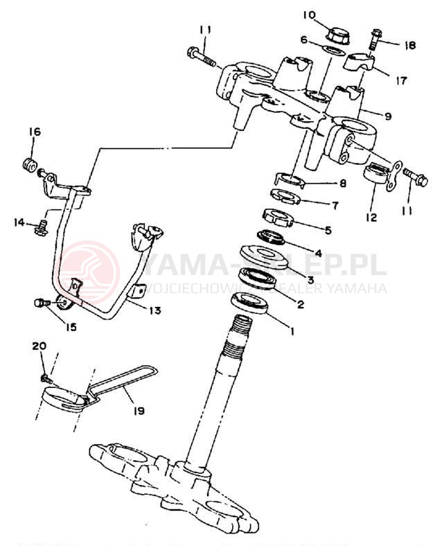Schemat "Półki zawieszenia" do Yamaha WR200RD