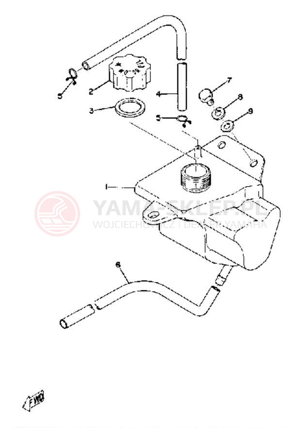 Schemat "Miska olejowa" do Yamaha TY80A