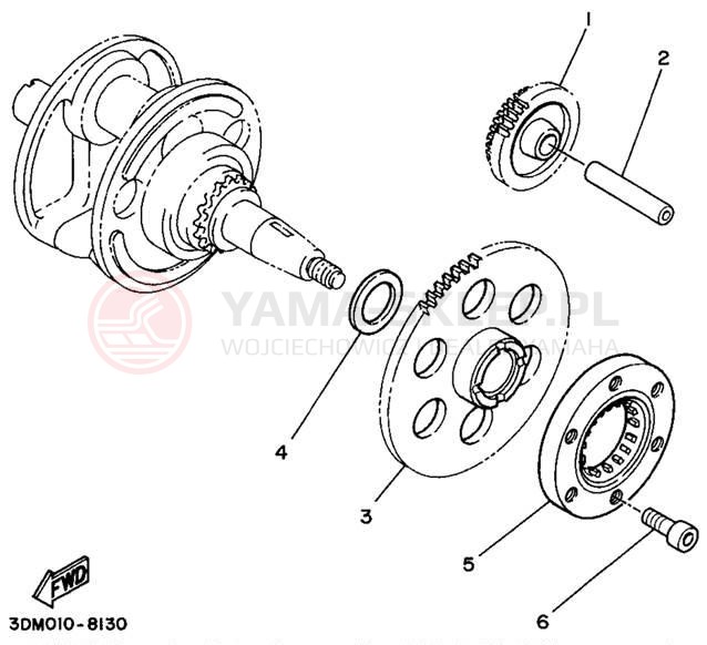 Schemat "rozrusznik" do Yamaha VIRAGO 250 XV250G/XV250GC