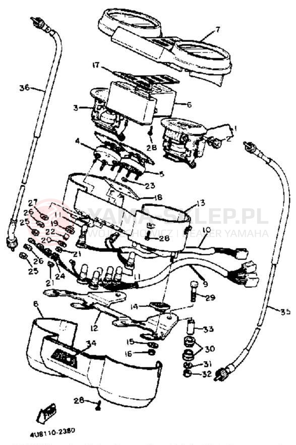 Schemat "licznik" do Yamaha XJ550RK