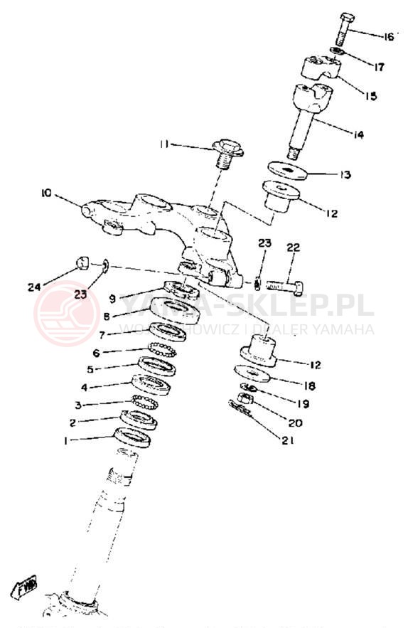 Schemat "Półki zawieszenia" do Yamaha XS400E
