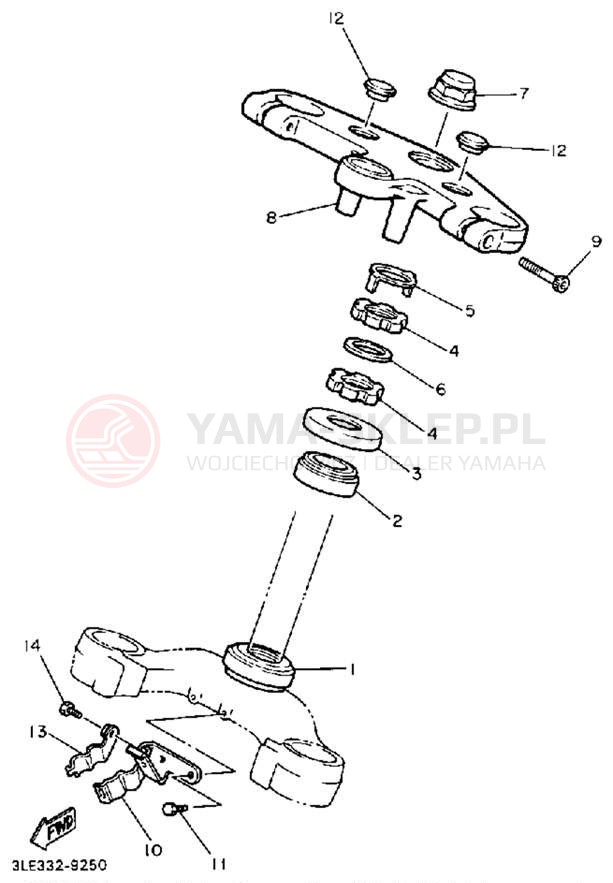 Schemat "Półki zawieszenia" do Yamaha FZR1000WC/FZR1000W