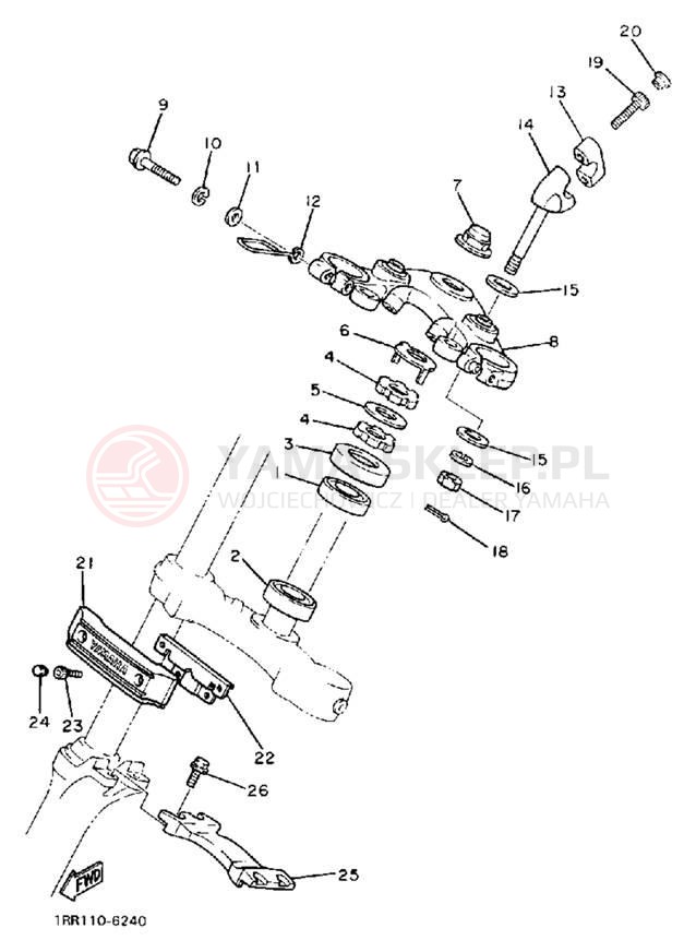 Schemat "Półki zawieszenia" do Yamaha VIRAGO 1100 XV1100U/XV1100UC