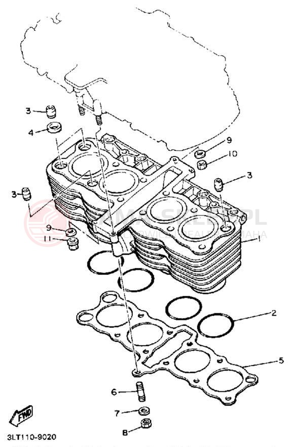 Schemat "cylinder" do Yamaha RADIAN YX600W/YX600WC
