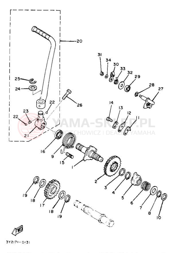 Schemat "rozrusznik" do Yamaha XT250J