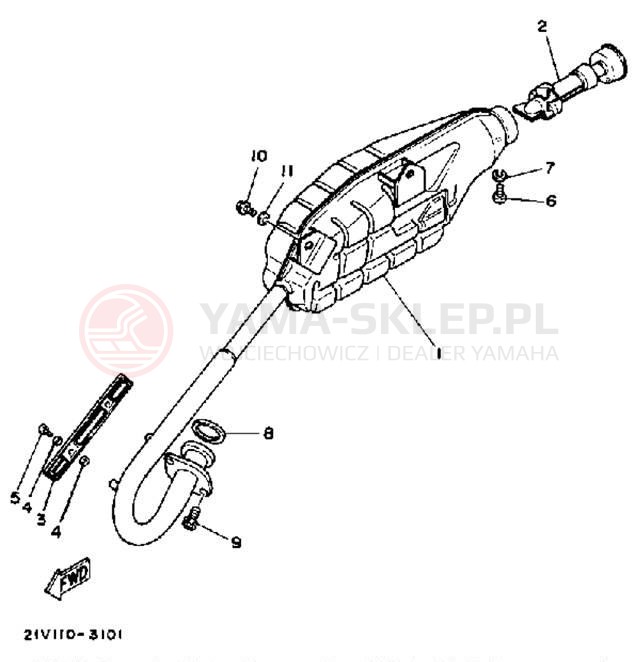 Schemat "Wydech końcowy" do Yamaha YTM200EL
