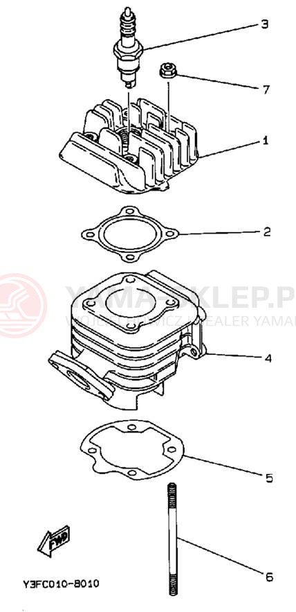 Schemat "cylinder" do Yamaha ZUMA CW50W