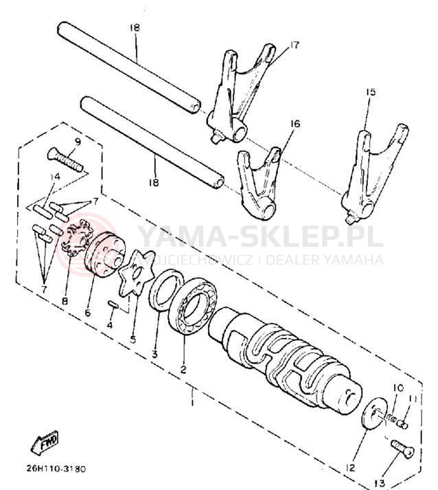 Schemat "Wodziki, automat" do Yamaha XVZ13DD/XVZ13DDC