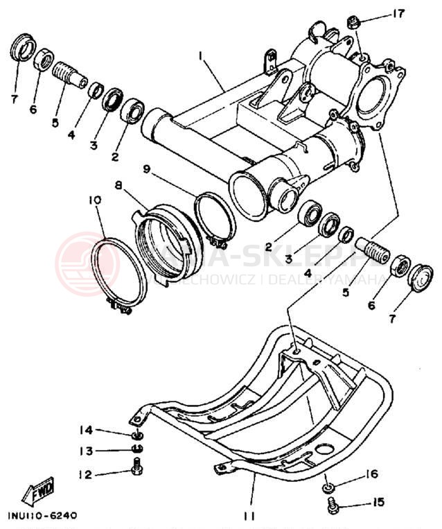 Schemat "wahacz" do Yamaha YFM200DXS