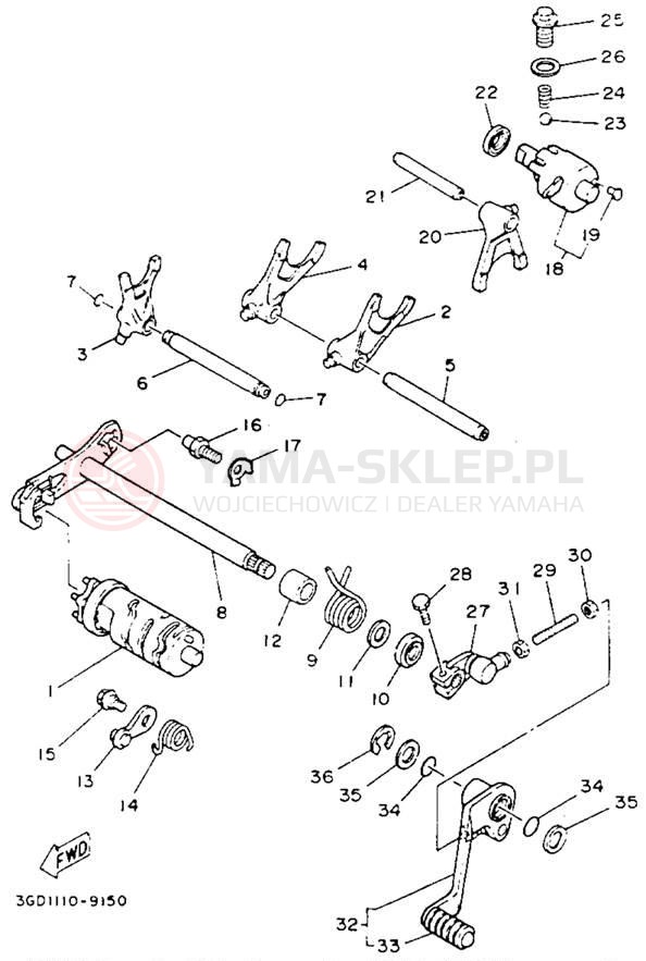 Schemat "Wodziki, automat" do Yamaha WARRIOR YFM350XE_M