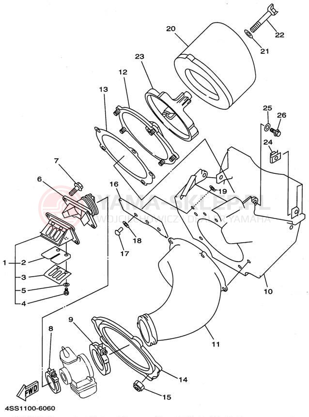 Schemat "Wtrysk paliwa" do Yamaha YZ125H1