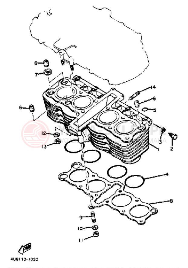 Schemat "cylinder" do Yamaha XJ550K