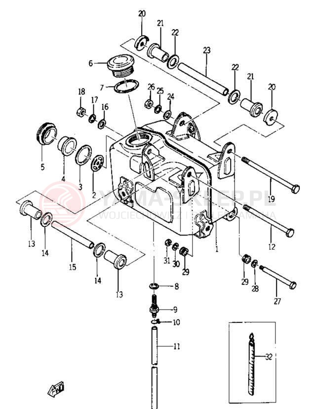 Schemat "Miska olejowa" do Yamaha YR1