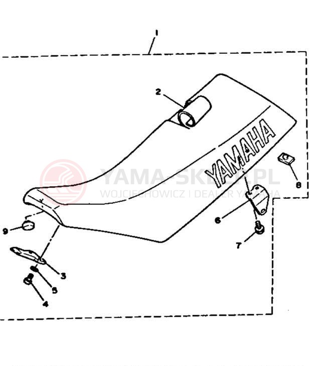 Schemat "siedzenie" do Yamaha YZ250 YZ250B1