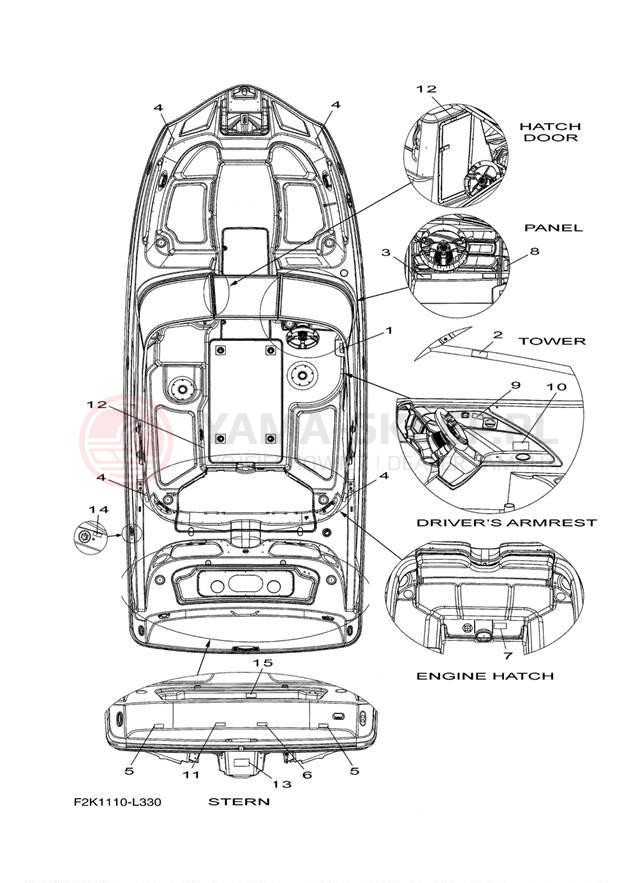 Schemat "naklejki" do Yamaha AR210 LAT1100AM