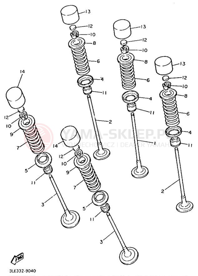 Schemat "zawory" do Yamaha GTS1000AE/GTS1000AEC