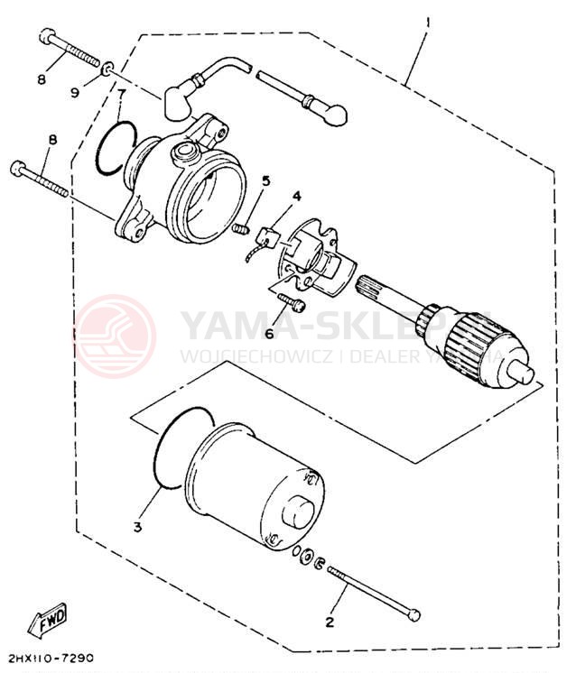 Schemat "rozrusznik" do Yamaha CHAMP YFM100U