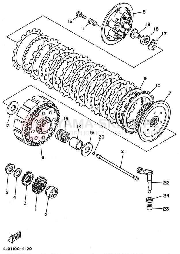 Schemat "sprzęgło" do Yamaha WR250ZH