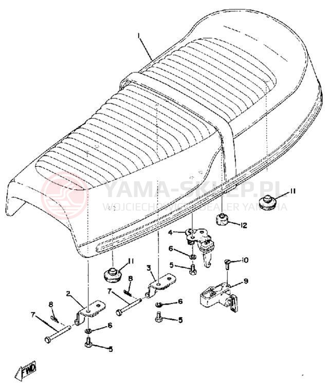 Schemat "siedzenie" do Yamaha TX500A