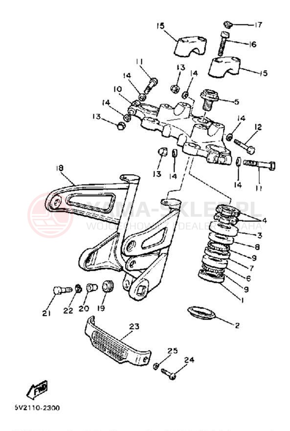 Schemat "Półki zawieszenia" do Yamaha XJ650RJ