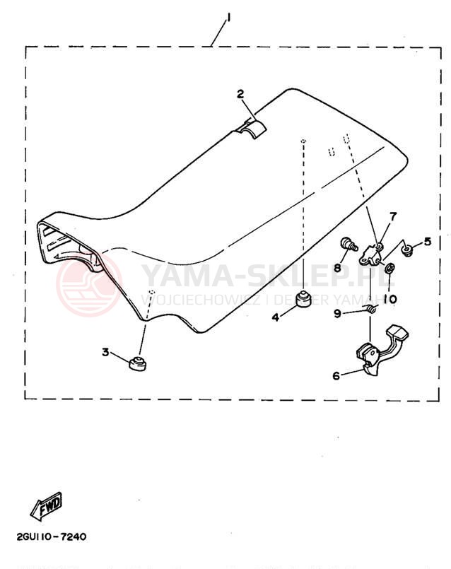 Schemat "siedzenie" do Yamaha BANSHEE YFZ350G