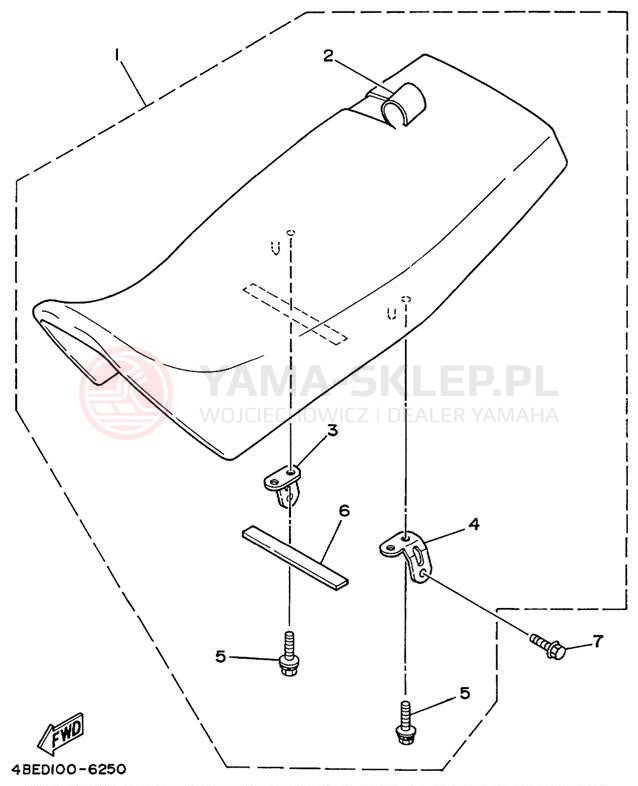 Schemat "siedzenie" do Yamaha SEROW XT225L/XT225LC